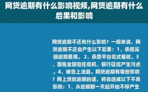 网贷逾期三四天影响大吗？